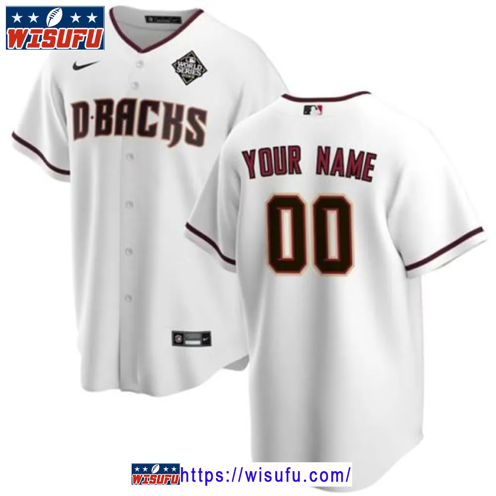 Arizona Diamondbacks World Series 2023 Home Cool Base Stitched Home Custom Jersey - White