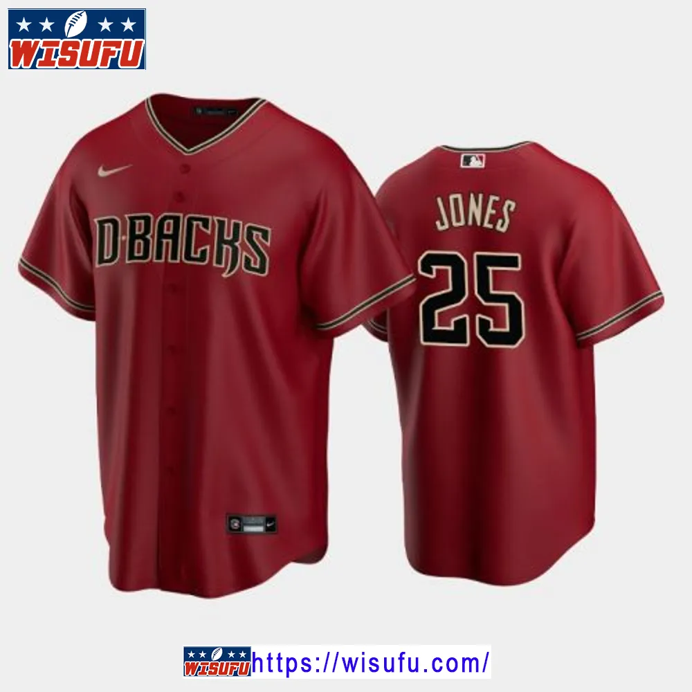 Arizona Druw Jones 25 2024-23 Draft Diamondbacks Red Alternate Jersey