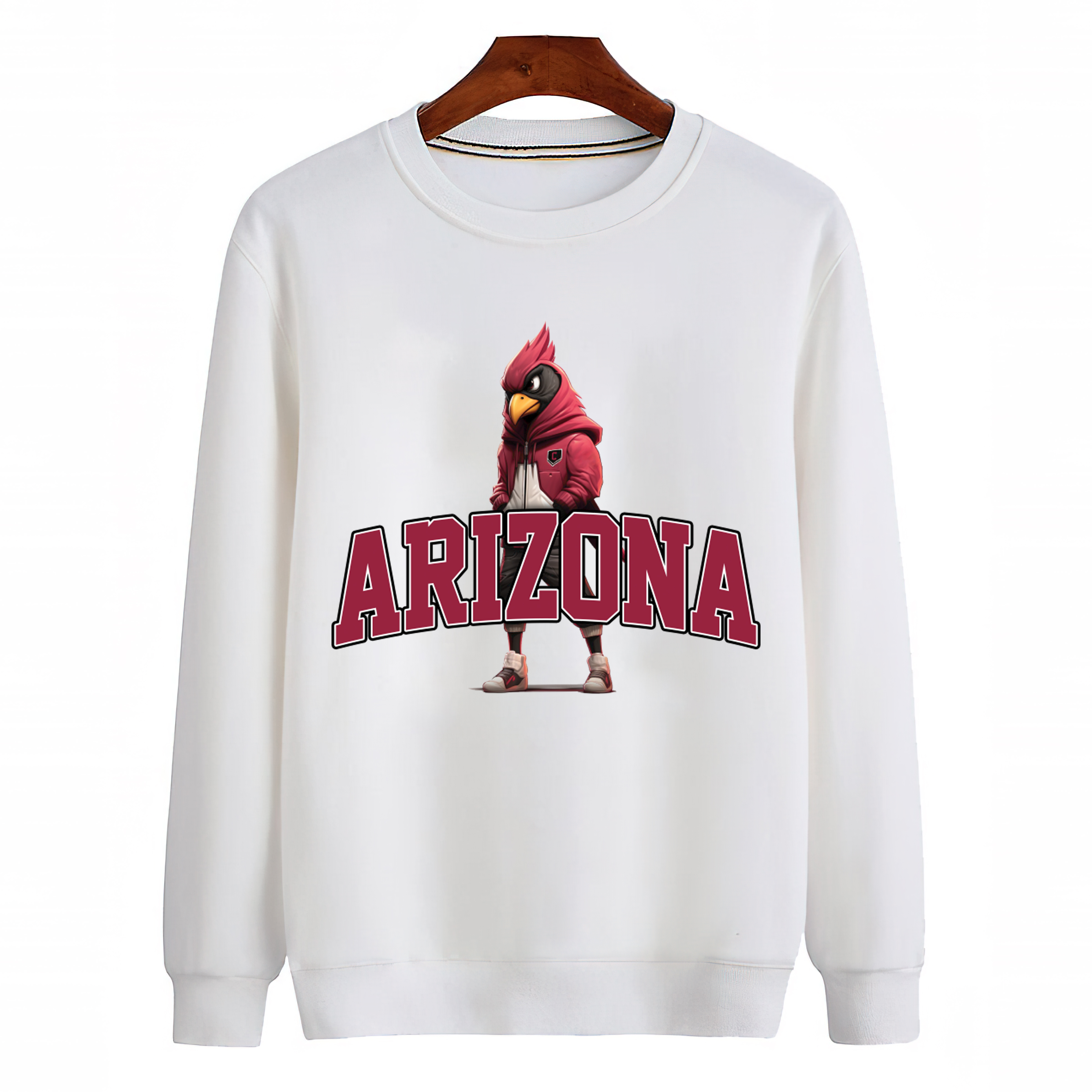 Arizona Football - Hype Beast Mascot Unisex Sweatshirt-White