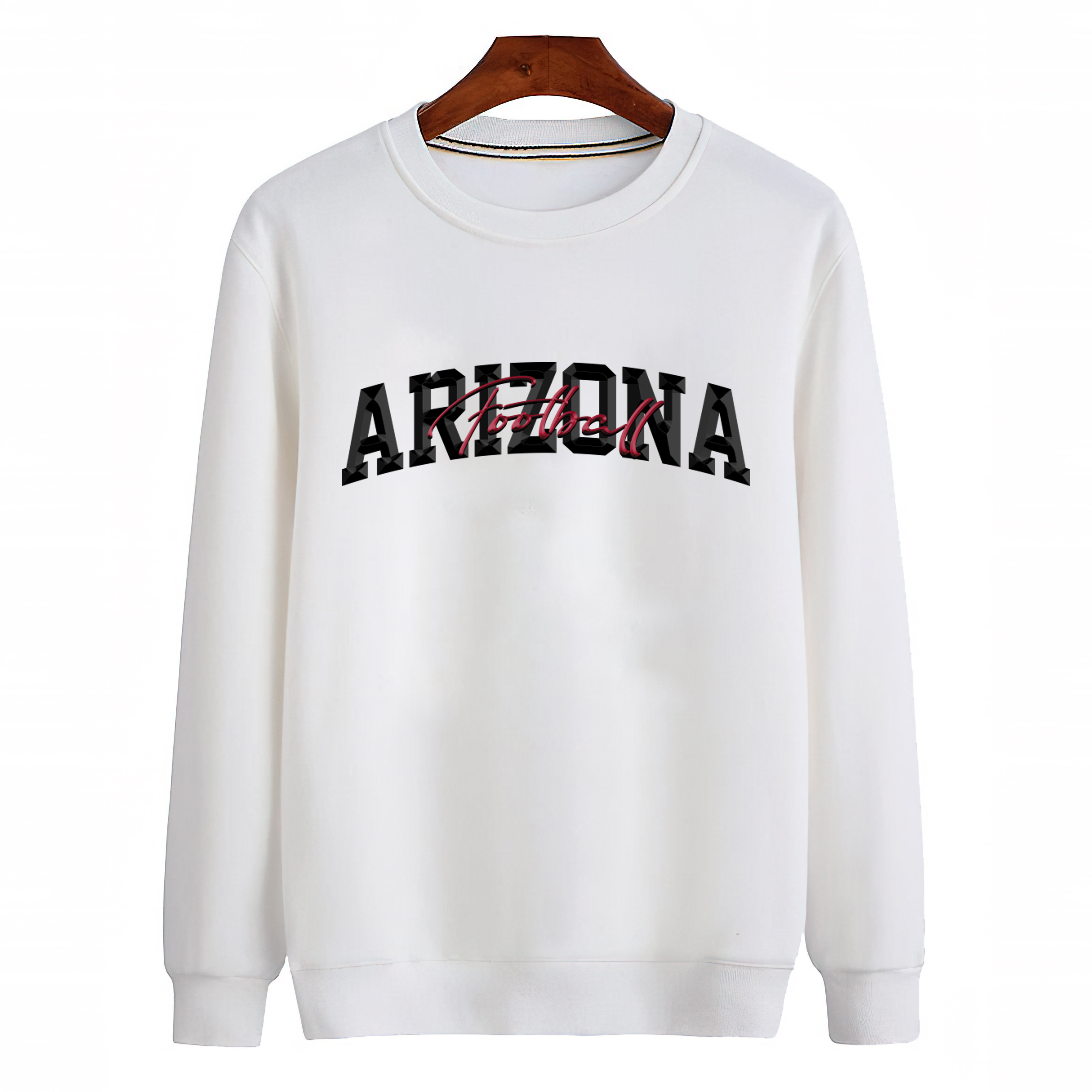 Arizona Football 3D Chrome Unisex Sweatshirt-White