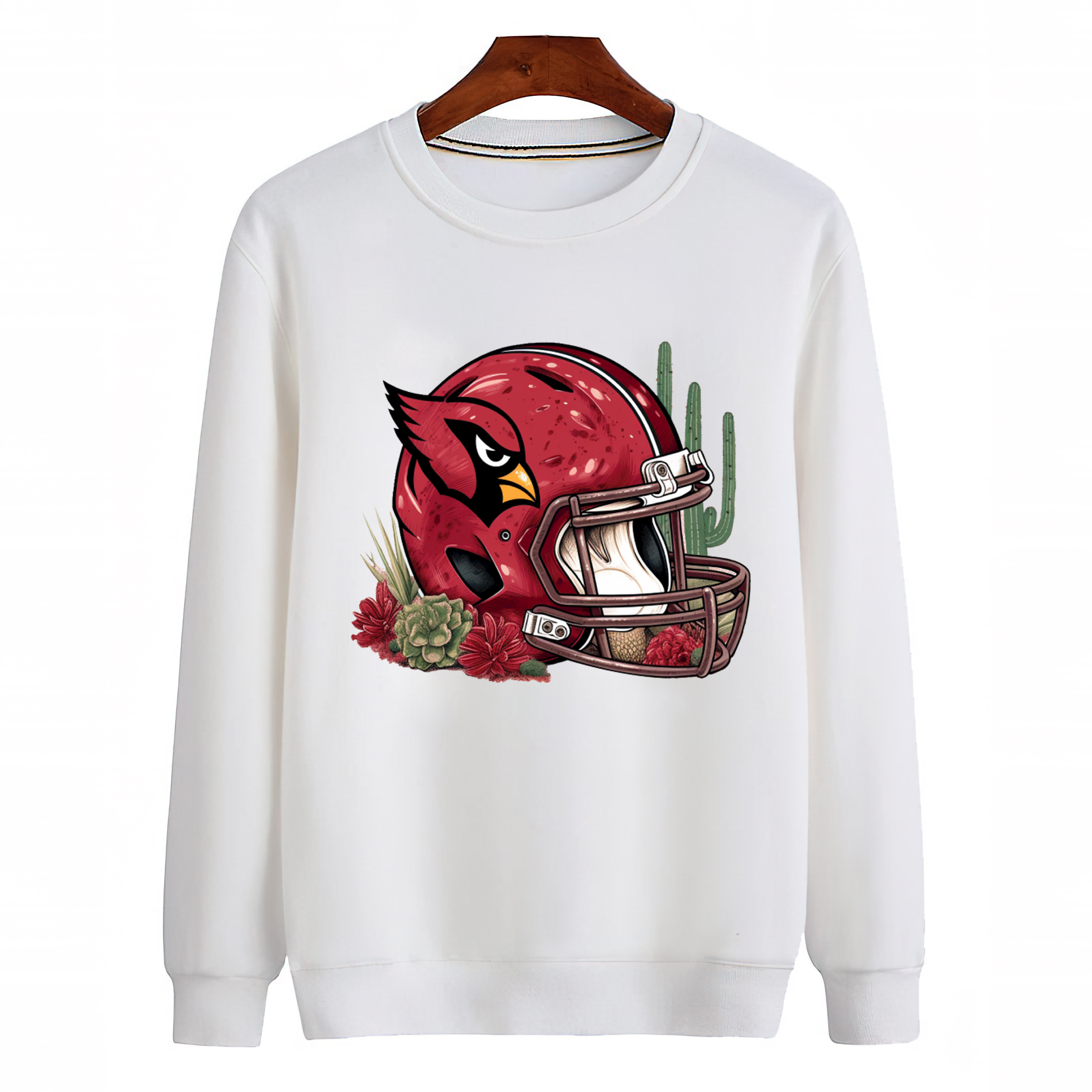 Arizona Football Helmet Unisex Sweatshirt-White