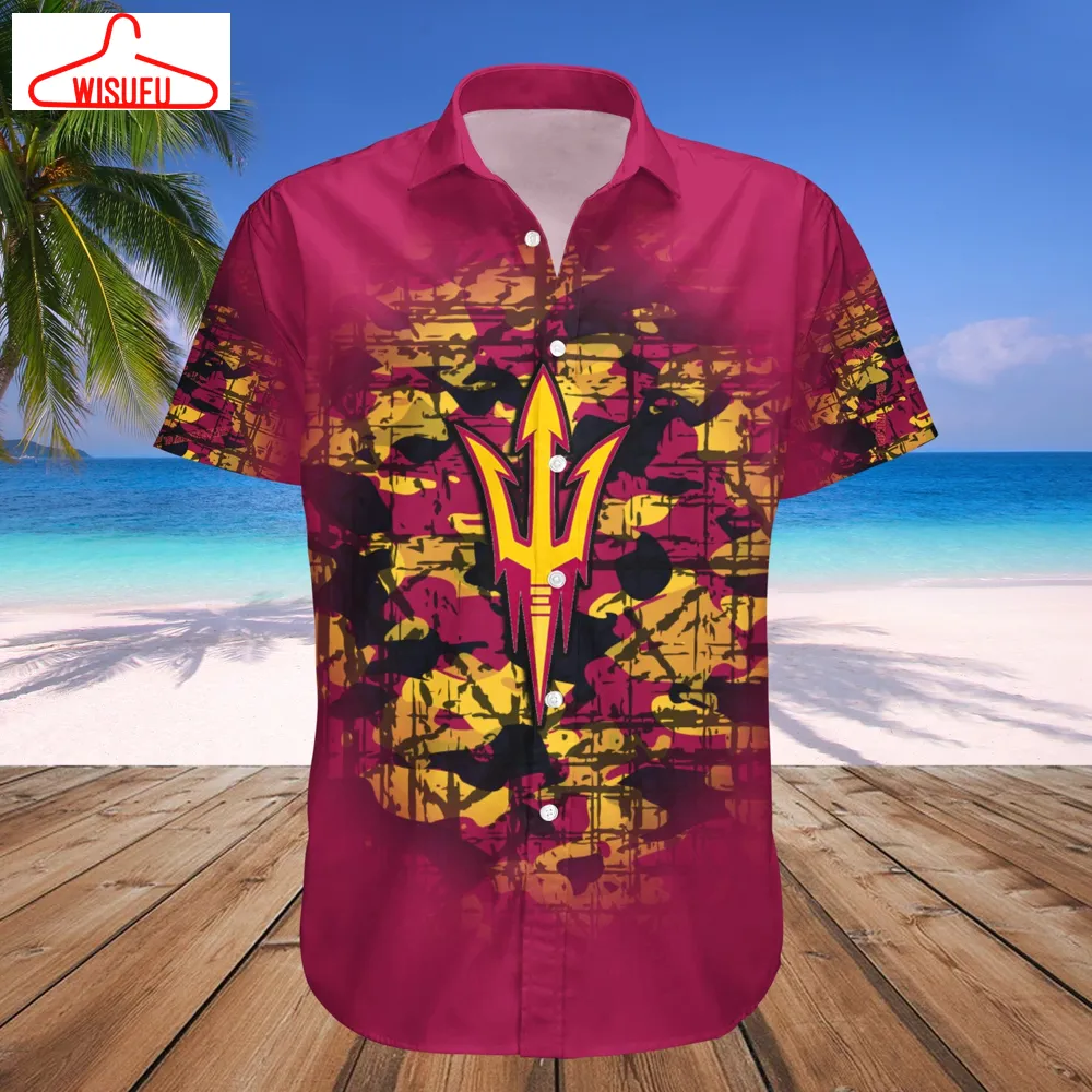 Arizona State Sun Devils Camouflage Vintage Hawaiian Shirt, New Fashion Gifts