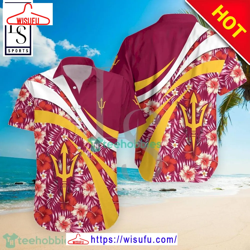 Arizona State Sun Devils Nca-a Hibiscus Tropical Flower Hawaiian Shirt, New Fashion Gifts