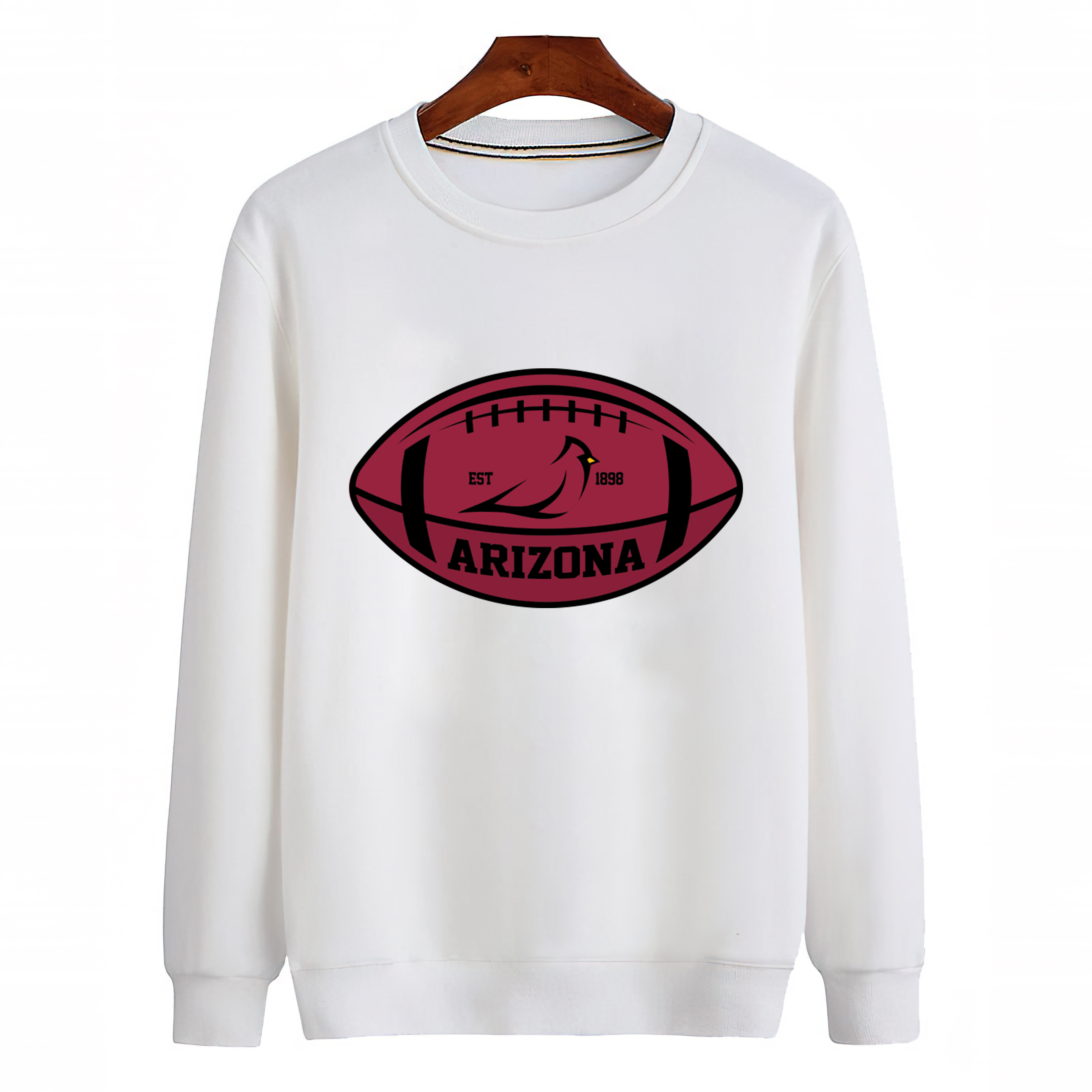 Arizona Team Colors Football Unisex Sweatshirt-White