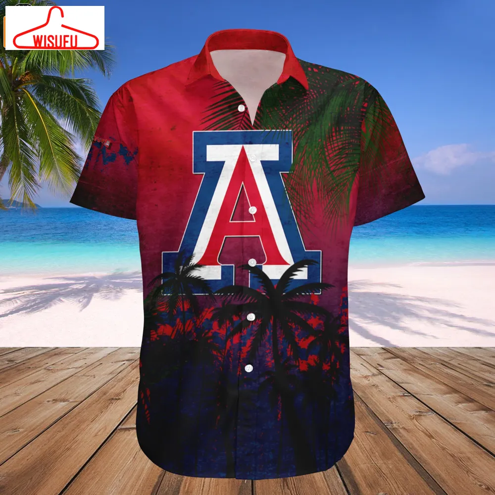 Arizona Wildcats Coconut Tree Tropical Grunge Hawaiian Shirt, New Fashion Gifts