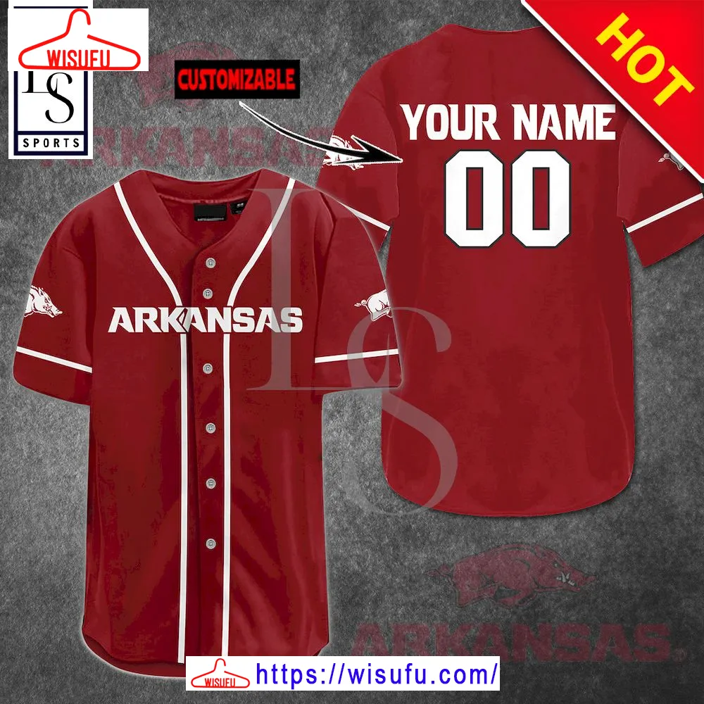 Arkansas MenÃ¢â¬â¢s Basketball Custom Baseball Jersey, New Fashion Gifts