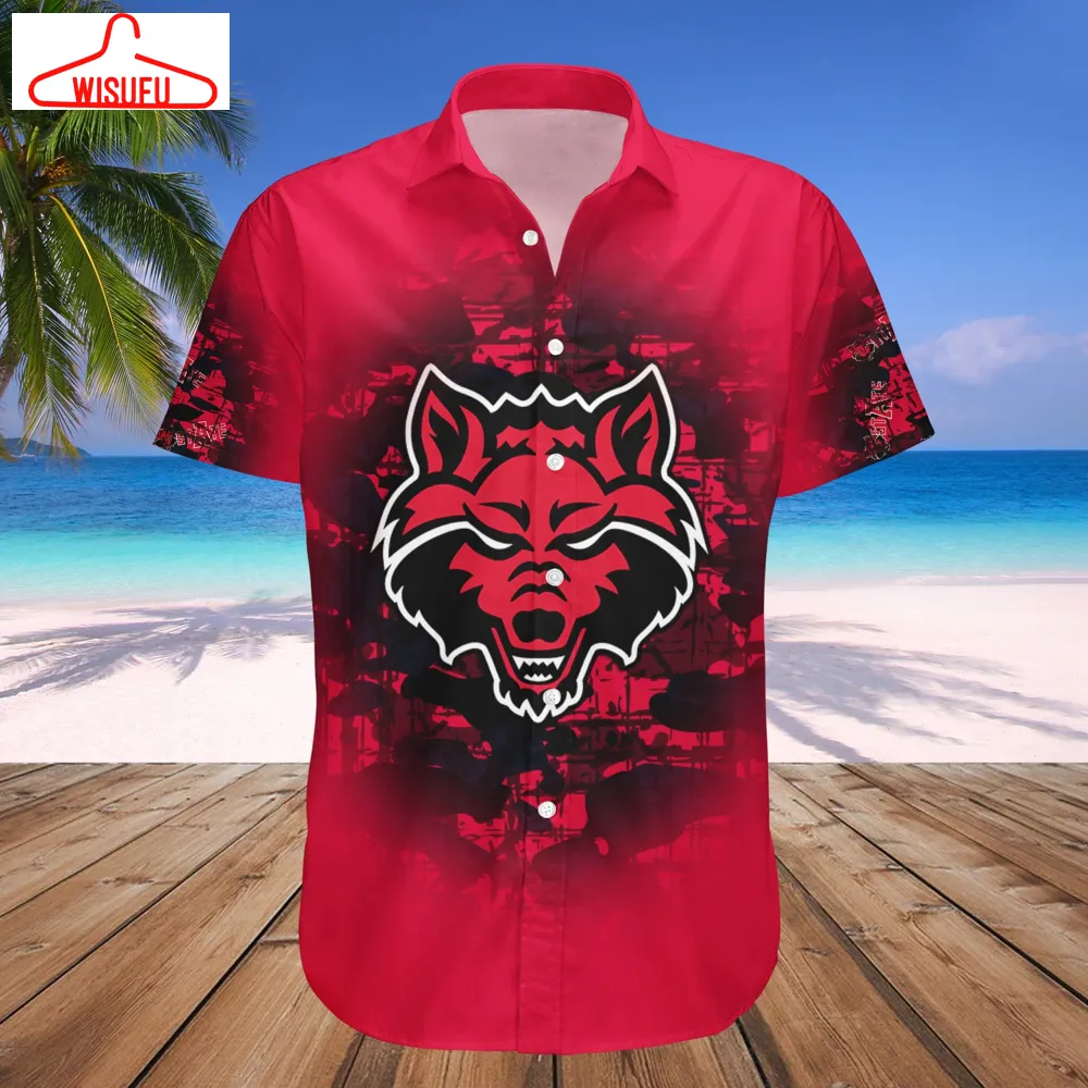 Arkansas State Red Wolves Camouflage Vintage Hawaiian Shirt, New Fashion Gifts