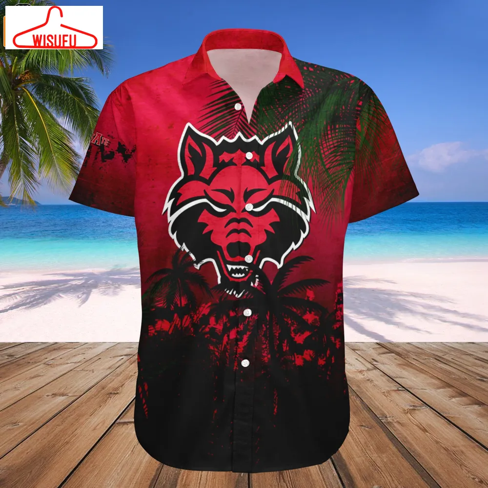 Arkansas State Red Wolves Coconut Tree Tropical Grunge Hawaiian Shirt, New Fashion Gifts