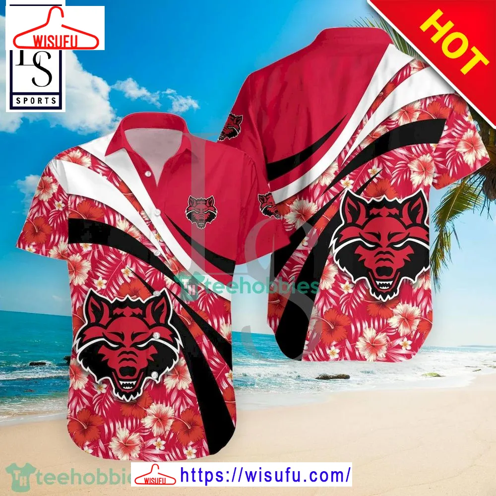 Arkansas State Red Wolves Nc-aa Hibiscus Tropical Flower Hawaiian Shirt, New Fashion Gifts