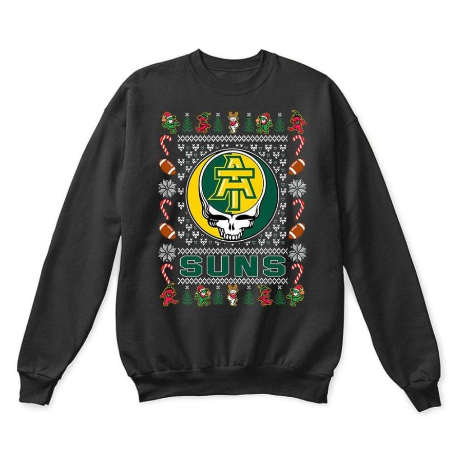 Arkansas Tech Golden Suns x Grateful Dead Christmas Ugly Sweatshirt-Black