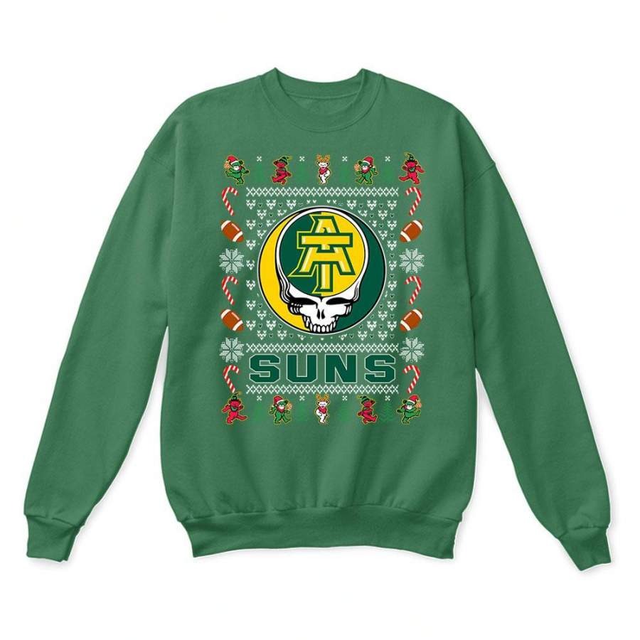 Arkansas Tech Golden Suns x Grateful Dead Christmas Ugly Sweatshirt-Green