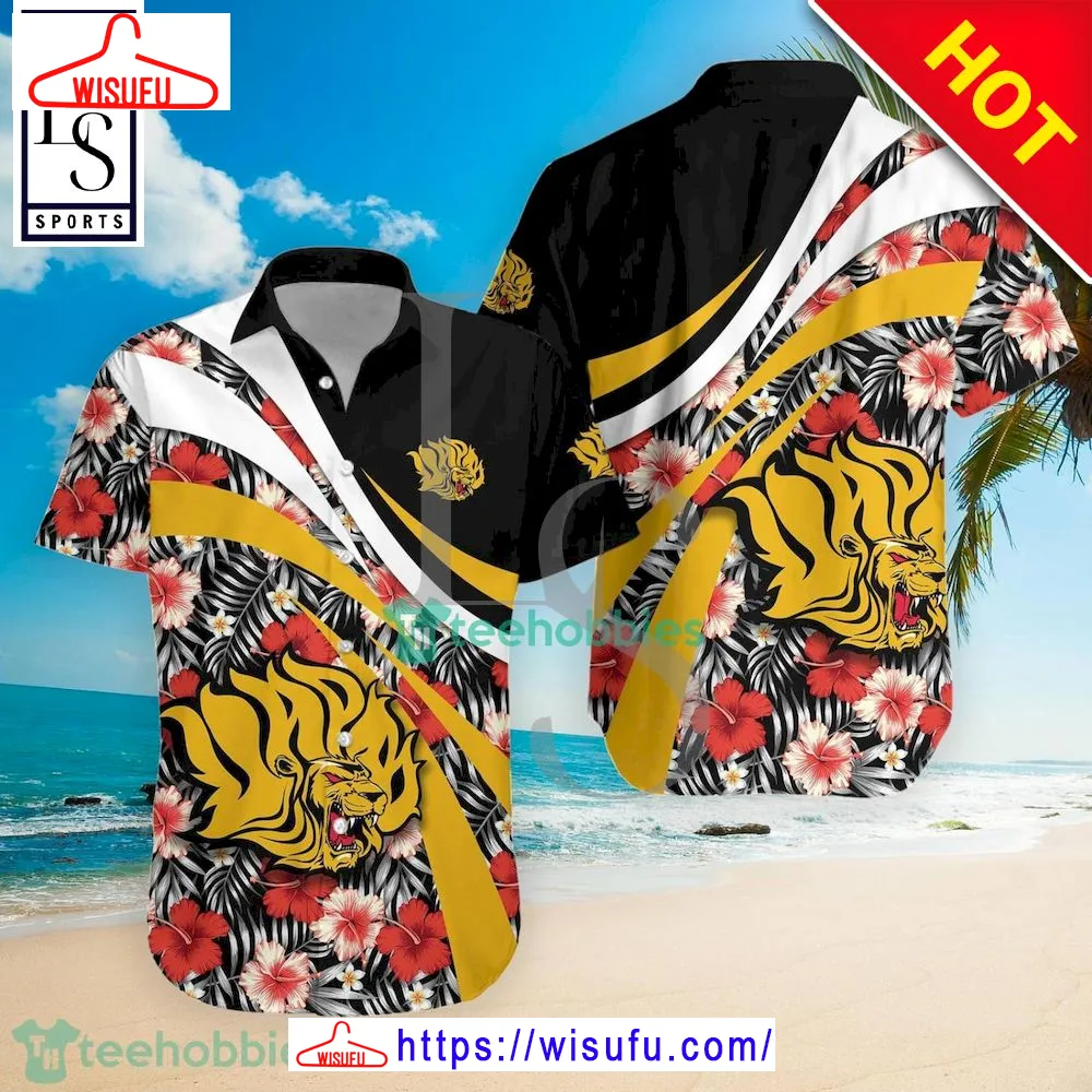 Arkansas-pine Bluff Golden Lions N-caa Hibiscus Tropical Flower Hawaiian Shirt, New Fashion Gifts