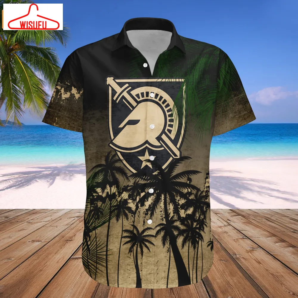 Army Black Knights Coconut Tree Tropical Grunge Hawaiian Shirt, New Fashion Gifts