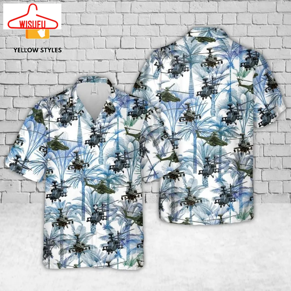 Army Boeing Ah-64 Apache Hawaiian Shirt, New Fashion Gifts