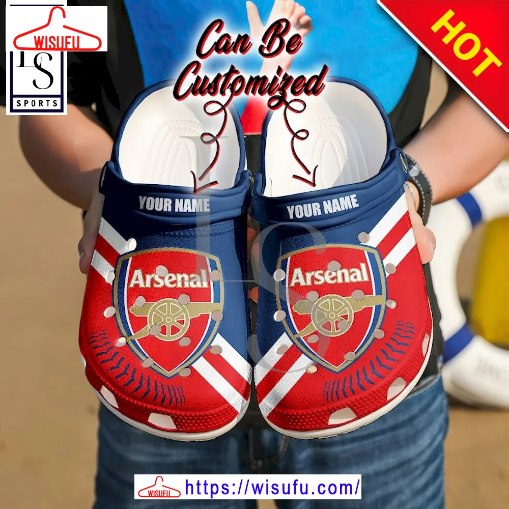 Arsenal Fc Custom Name Clogs Shoes