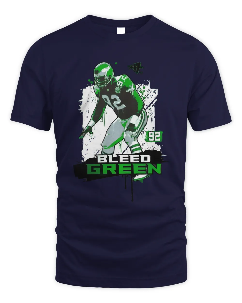 Art History 101 Shop Bleed Green Reggie White T Shirt(Navy)