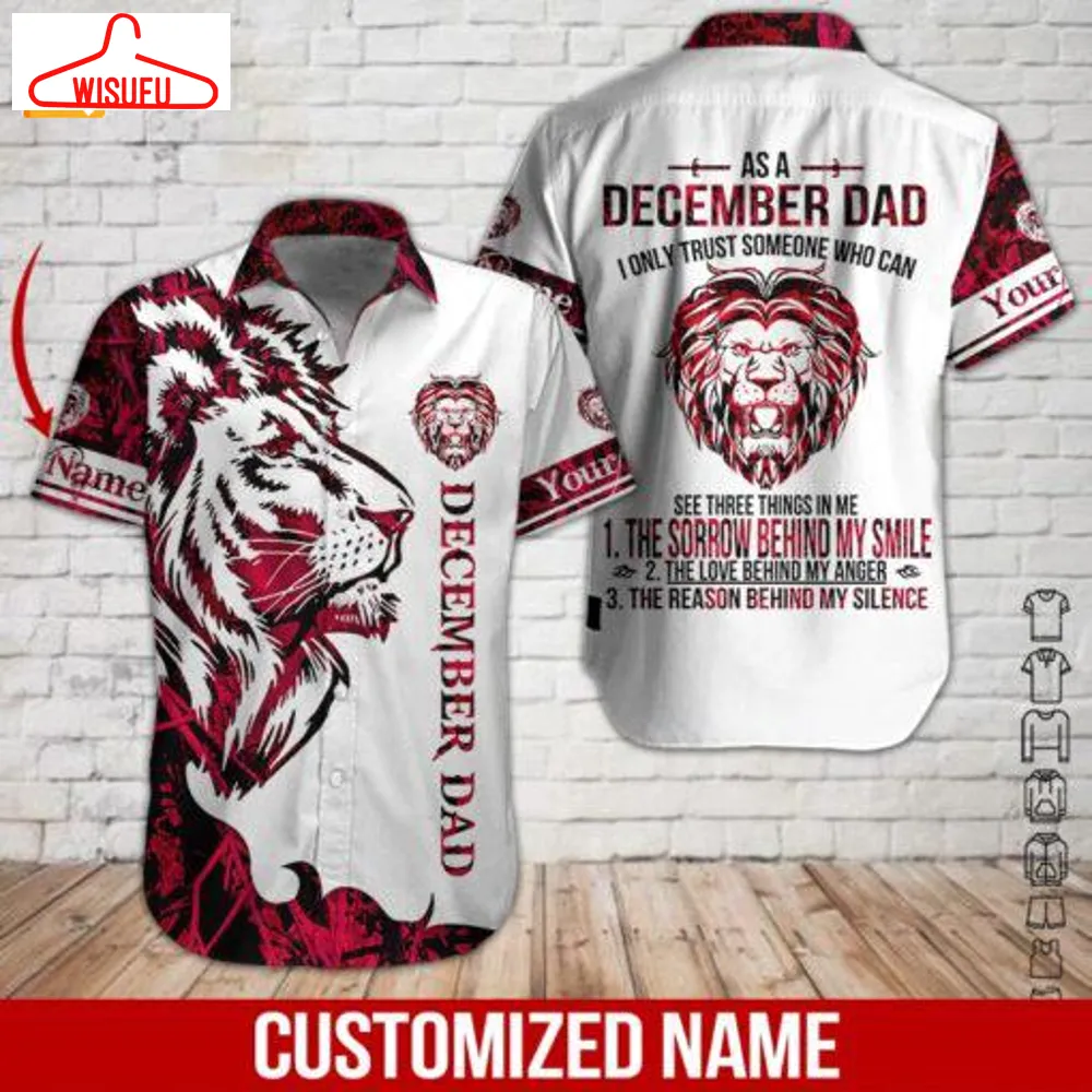 As A December Dad Custom Name Hawaiian Shirt, New Fashion Gifts