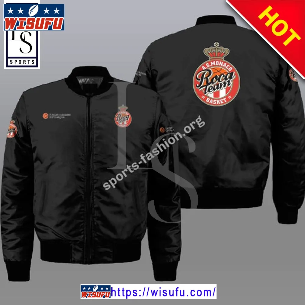 As Monaco Black Bomber Jacket