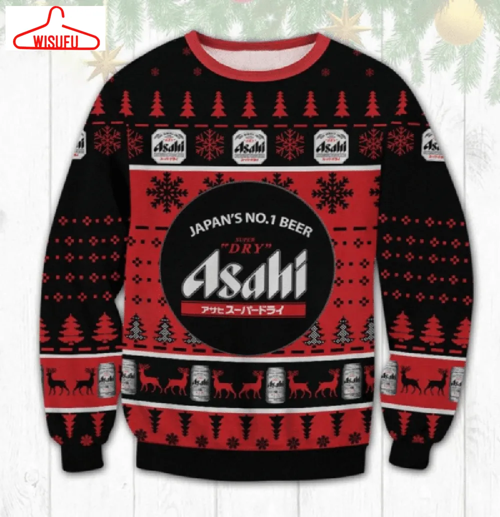 Asahi Super Dry Beer Ugly Sweater Gifts, Asahi Super Dry Beer Gift Fan Ugly Sweater