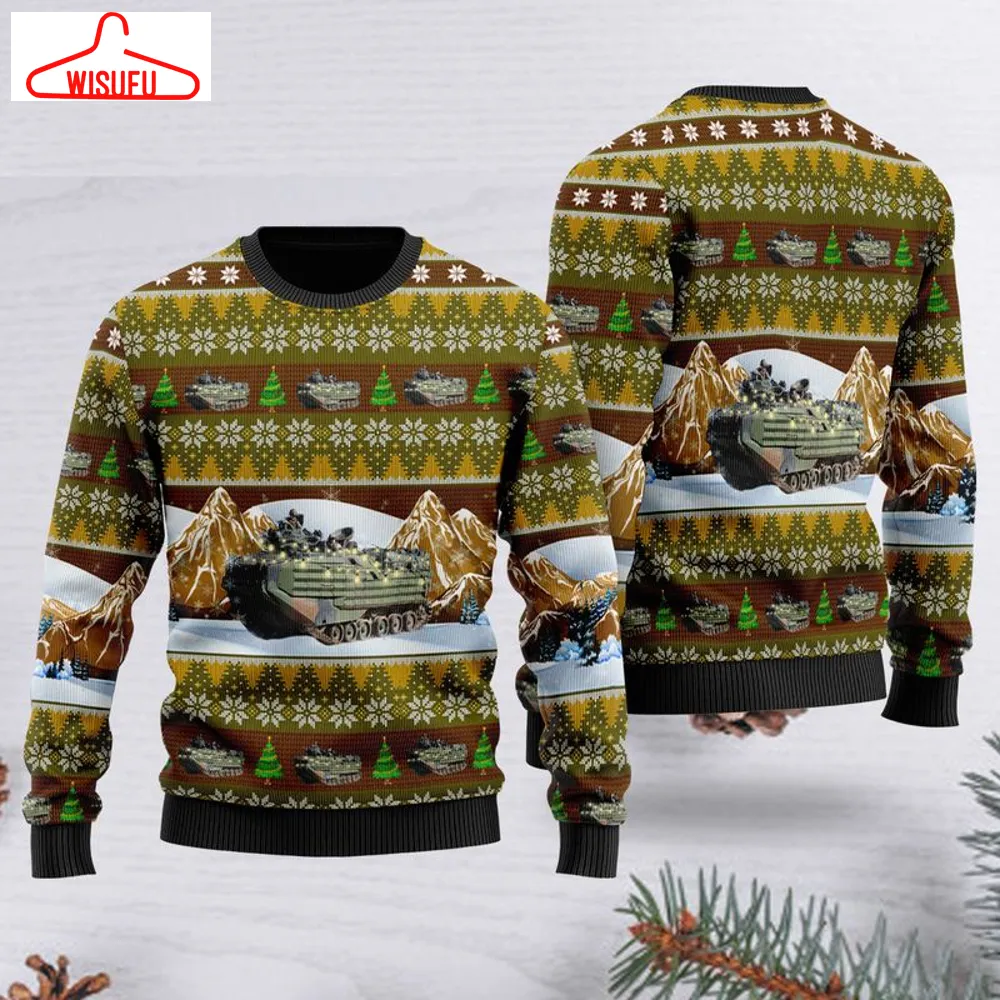 Assault Amphibious Vehicle Aavp-7a1 Ugly Christmas Sweater