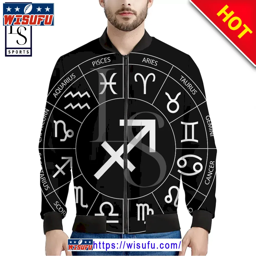 Astrology Sagittarius Sign Bomber Jacket