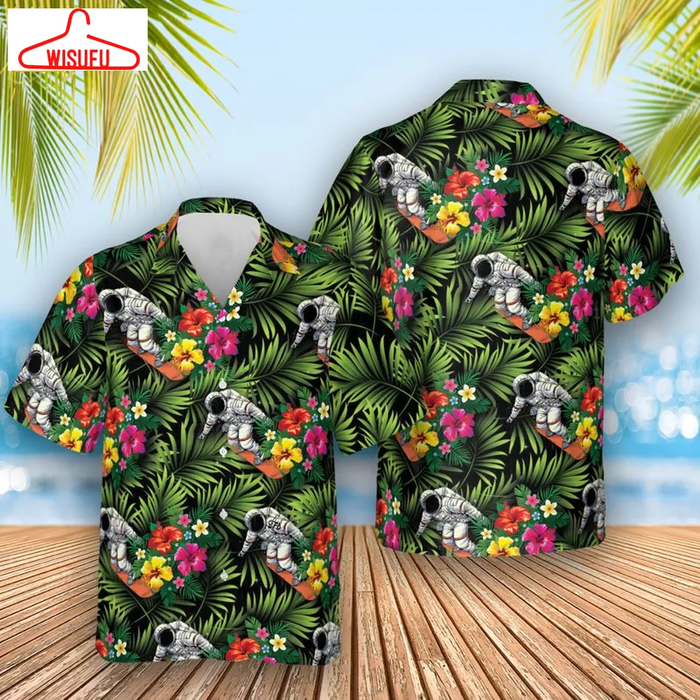 Astronaut Tropical Summer Vacation Hawaiian Shirt, New Fashion Gifts