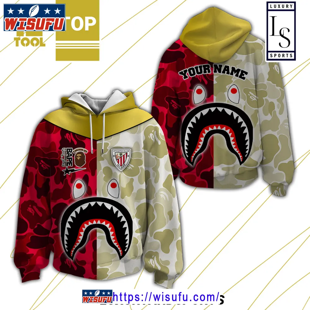 Athletic Bilbao Bape Personalized Hoodie 3d