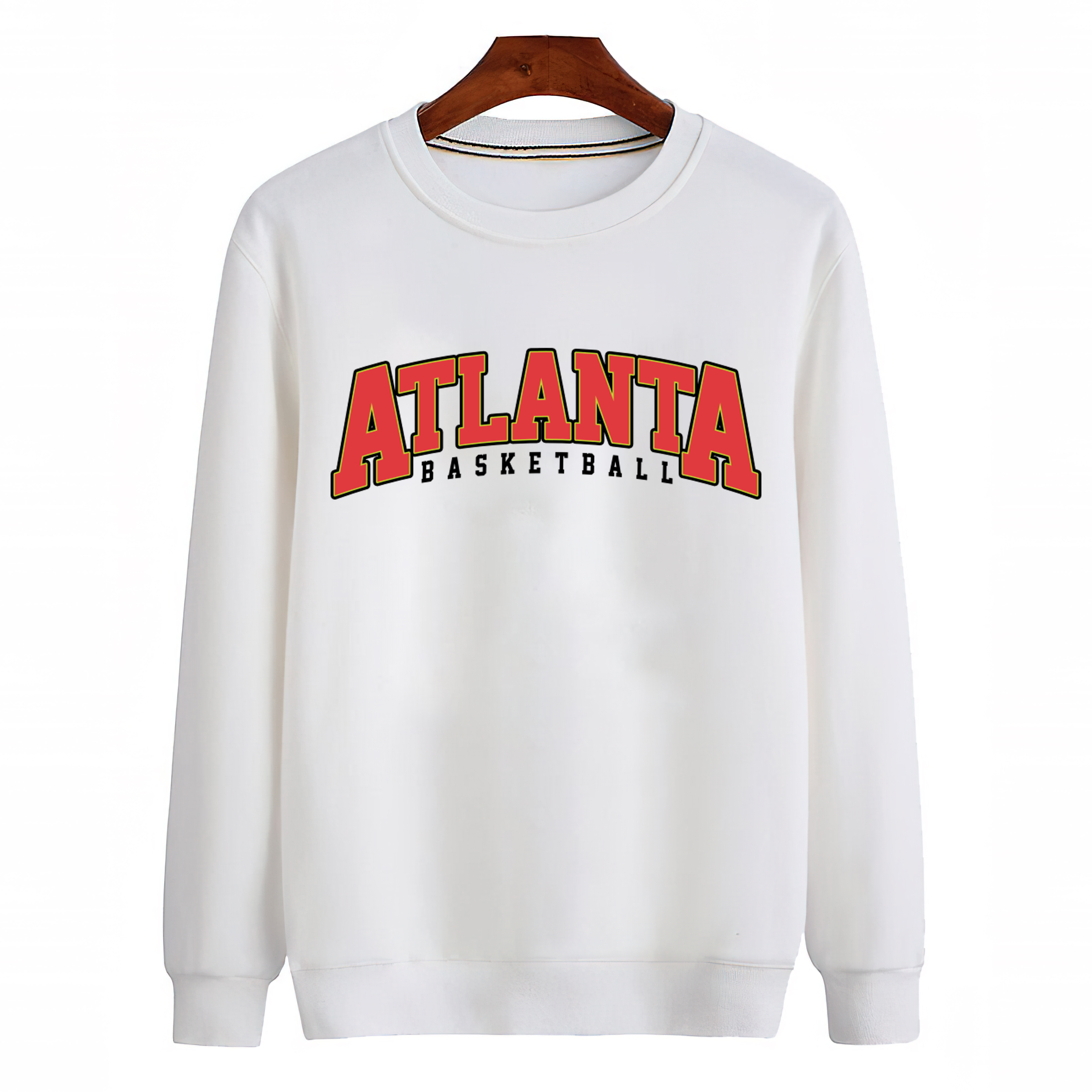 Atlanta Basketball Varsity Unisex Sweatshirt-White