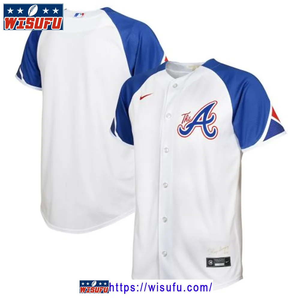 Atlanta Braves 2023 City Connect Youth Jersey - White