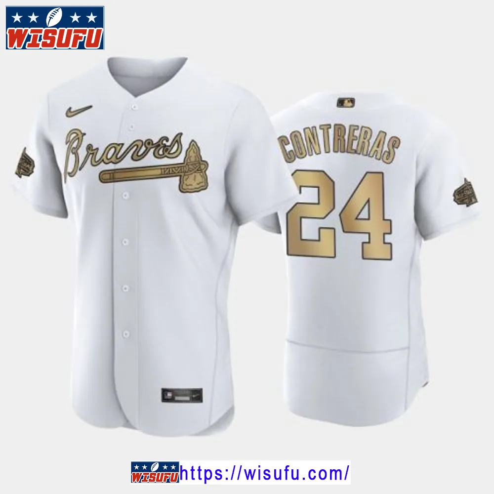 Atlanta Braves 24 William Contreras 2024-23 All-star Game White Jersey