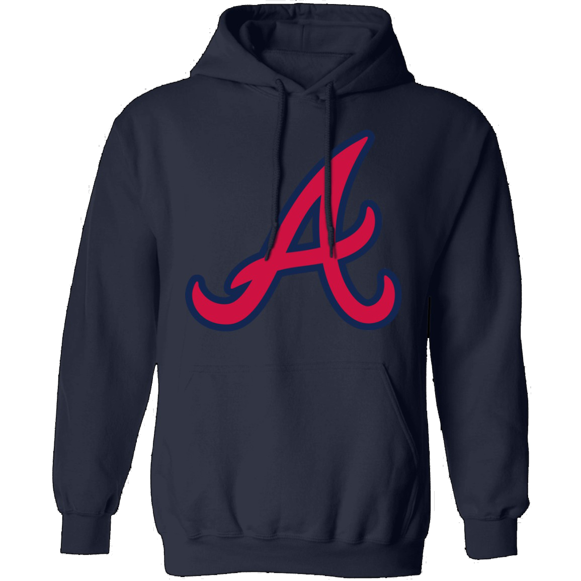 Atlanta Braves A Logo Unisex Pullover Hoodie-Navy