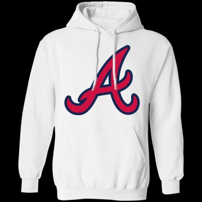 Atlanta Braves A Logo Unisex Pullover Hoodie-White