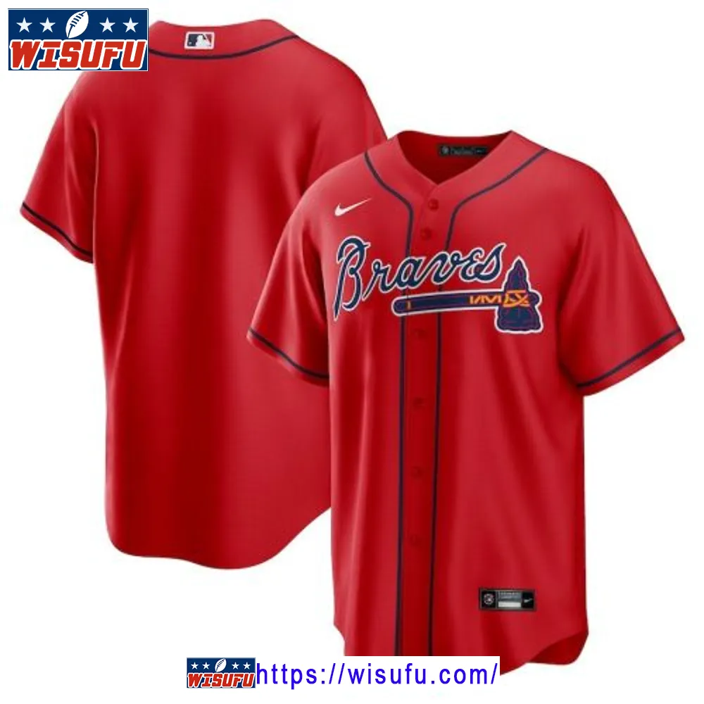 Atlanta Braves Alternate Team Men Jersey - Red