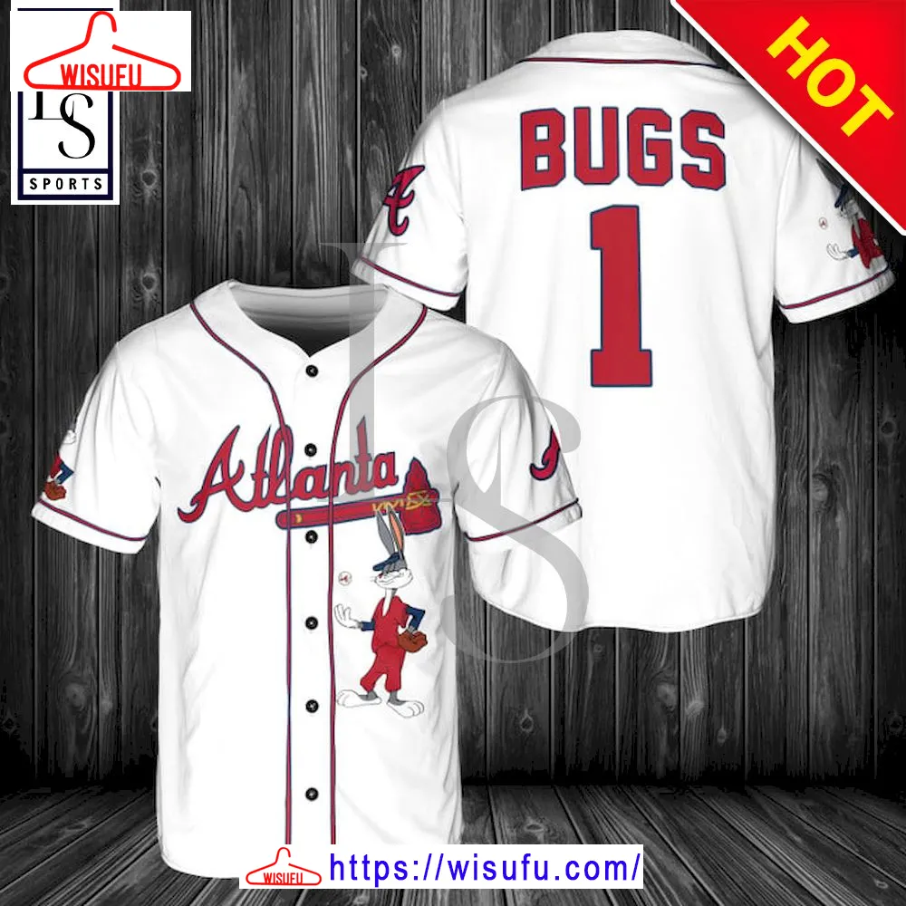 Atlanta Braves Bugs Bunny Baseball Jersey, New Fashion Gifts