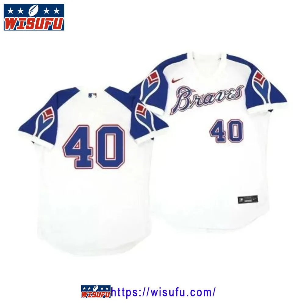 Atlanta Braves Mike Soroka 40 Cooperstown White Throwback Home Jersey