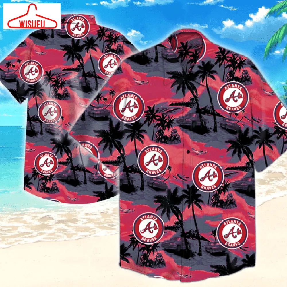 Atlanta Braves Mlb Hawaiian Graphic Print Short Sleeve Hawaiian Shirt Size S - 5xl, New Fashion, Best Gift Ideas, New Fashion Gifts