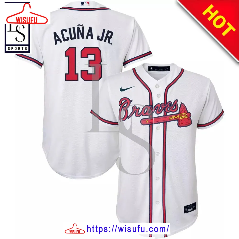 Atlanta Braves Ronald Acuna White Cool Baseball Jersey, New Fashion Gifts