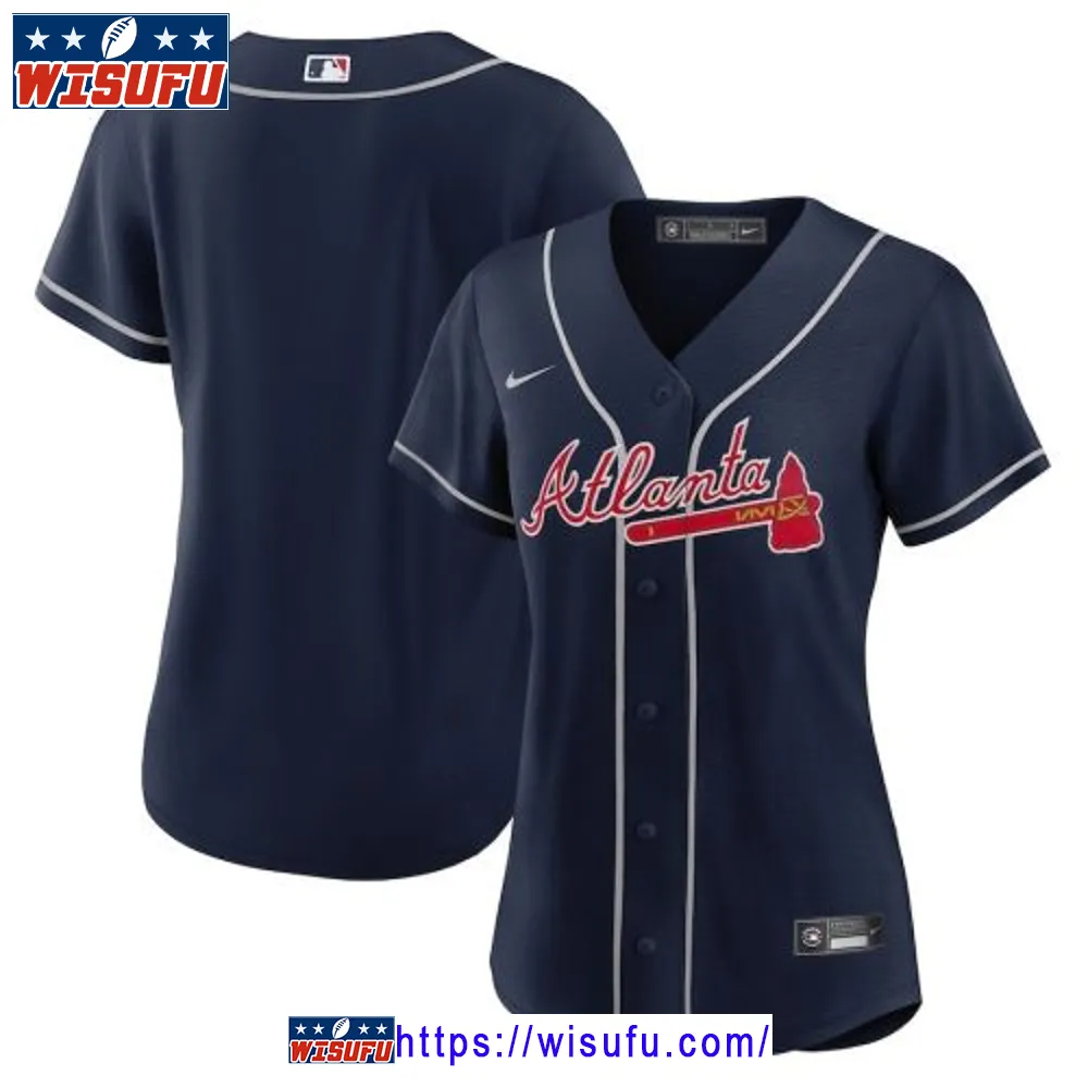 Atlanta Braves Women's Alternate Team Jersey - Navy