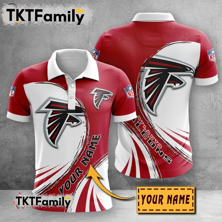 Atlanta Falcons Custom Name 3D Polo Shirt TKT Familys