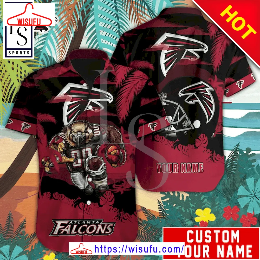 Atlanta Falcons Mascot Custom Name Hawaiian Shirt, New Fashion Gifts