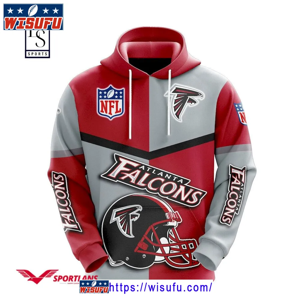 Atlanta Falcons NF.L Caro Hoodie 3d