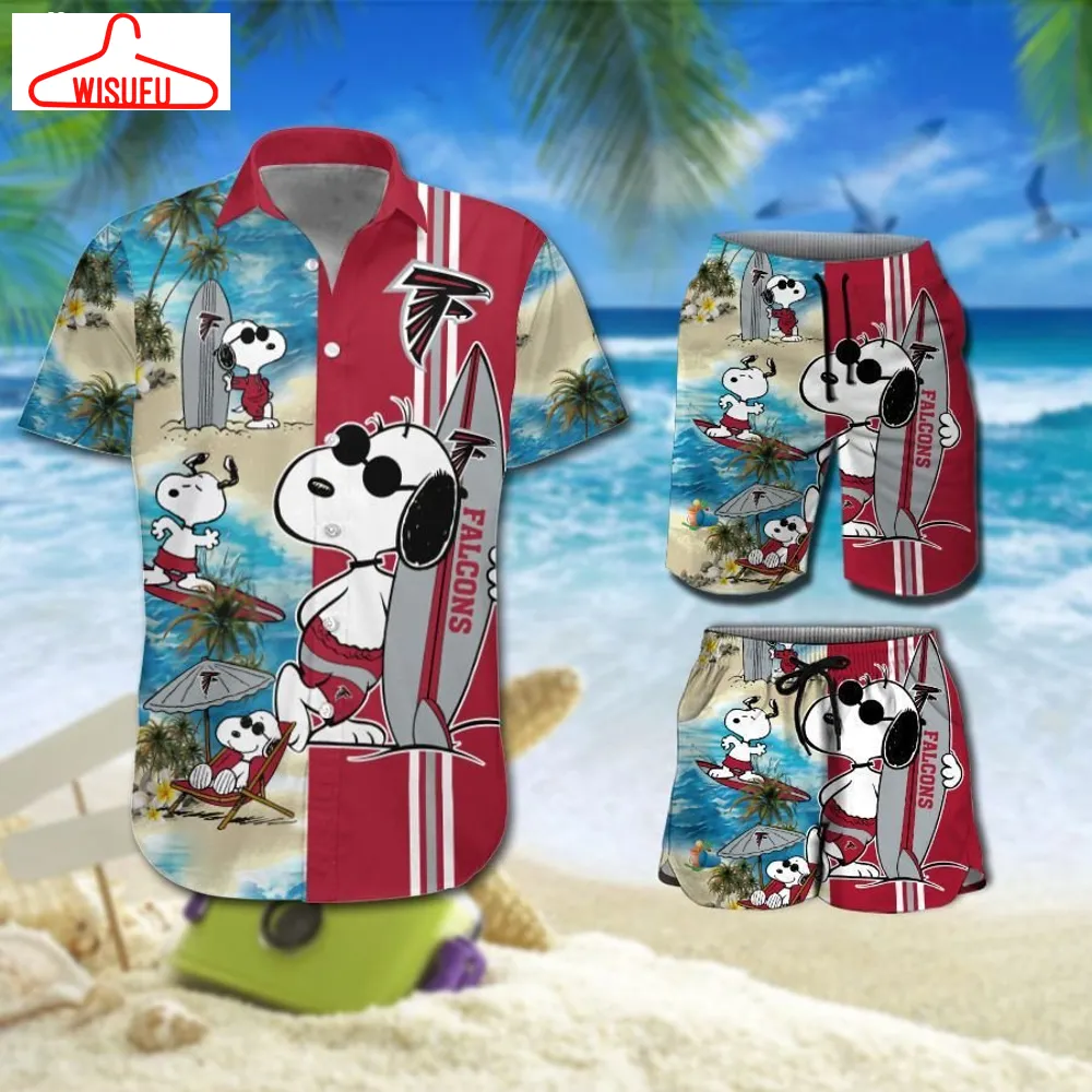 Atlanta Falcons Snoopy Hawaiian Shirt Beach Short, New Fashion Gifts