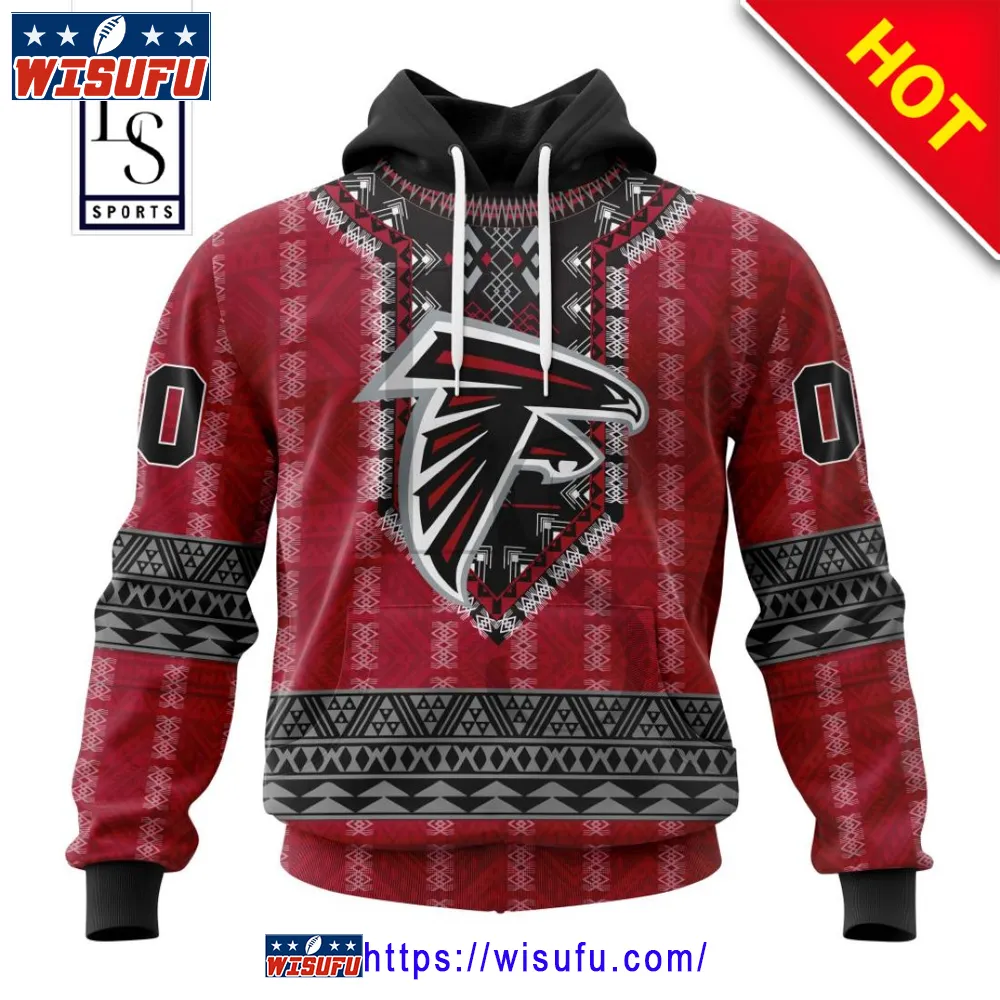 Atlanta Falcons Specialized Pattern Native Personalized Hoodie