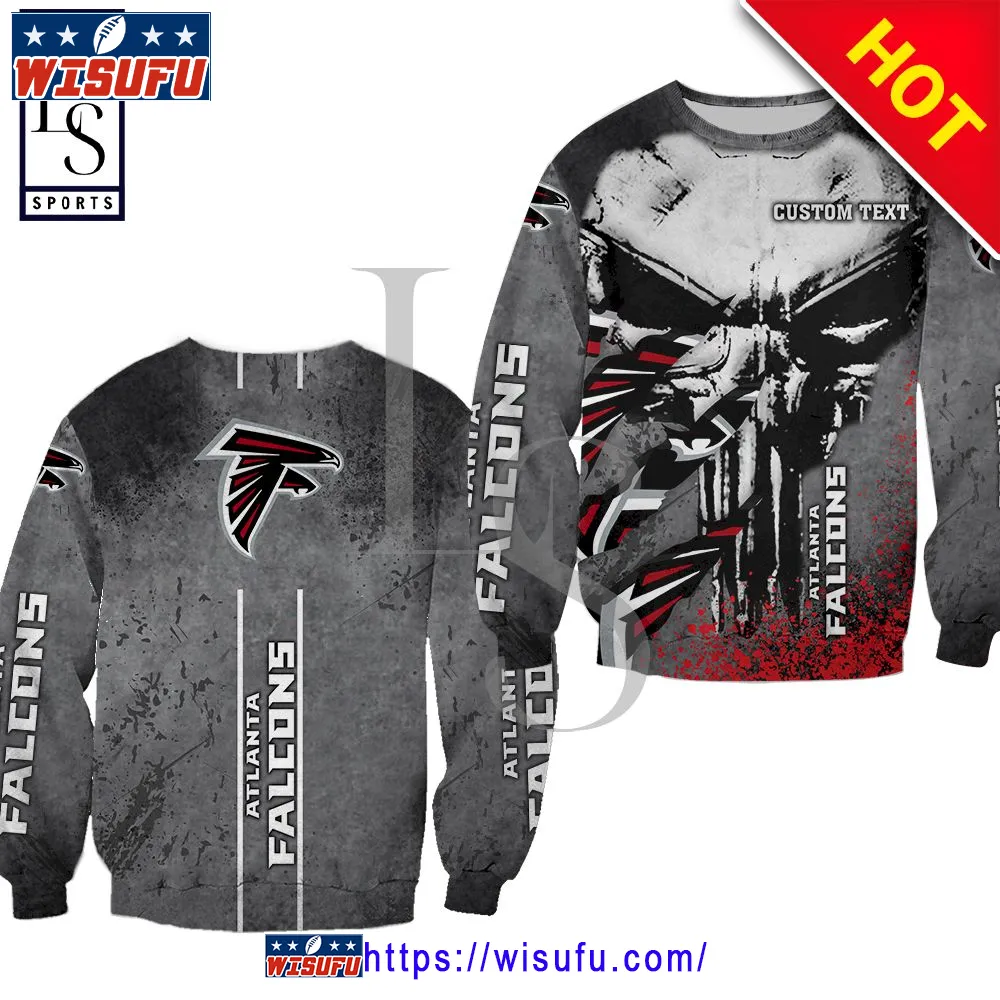 Atlanta Falcons The Punisher Custom Name Hoodie