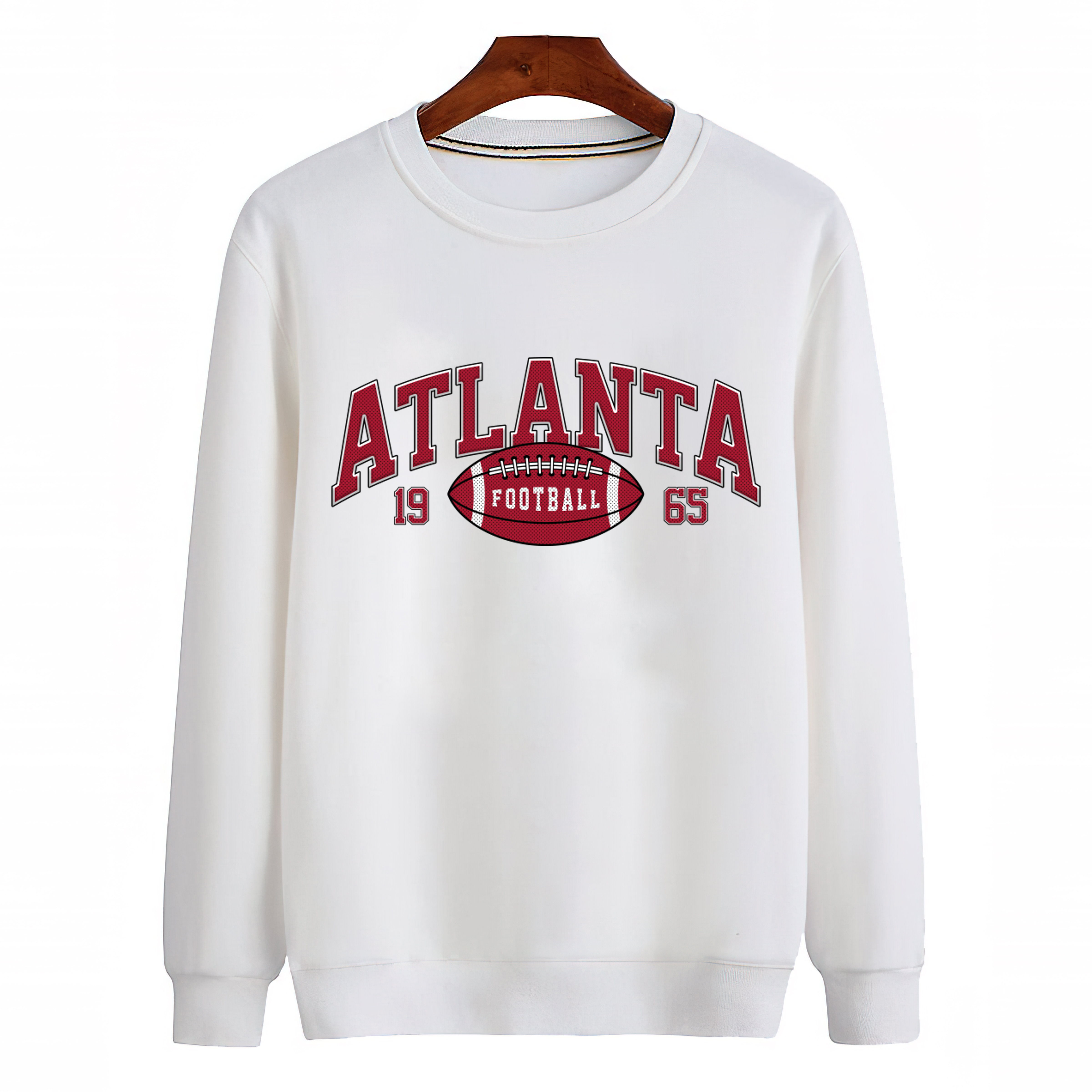 Atlanta Football Vintage Unisex Sweatshirt-White