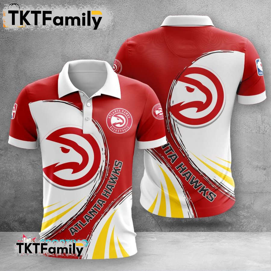 Atlanta Hawks 3d Polo Shirt TKT Familys