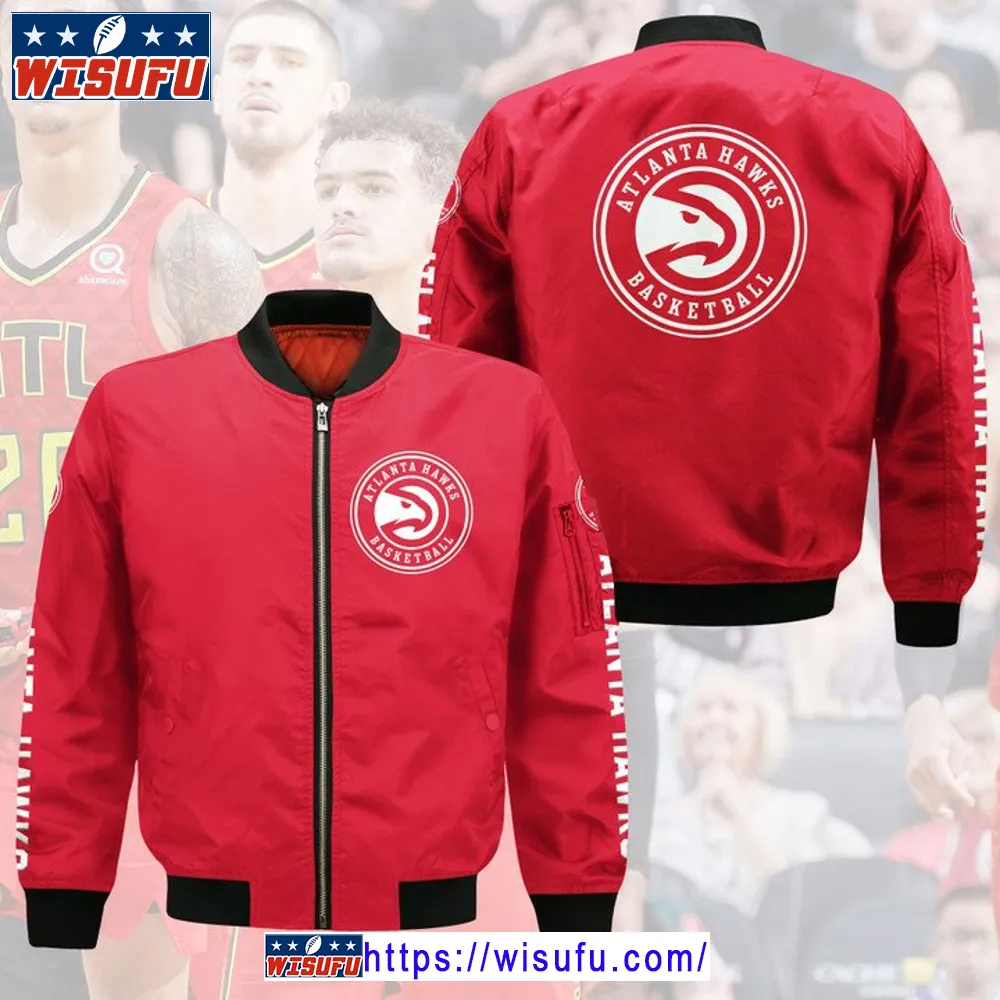 Atlanta Hawks Red Bomber Jacket