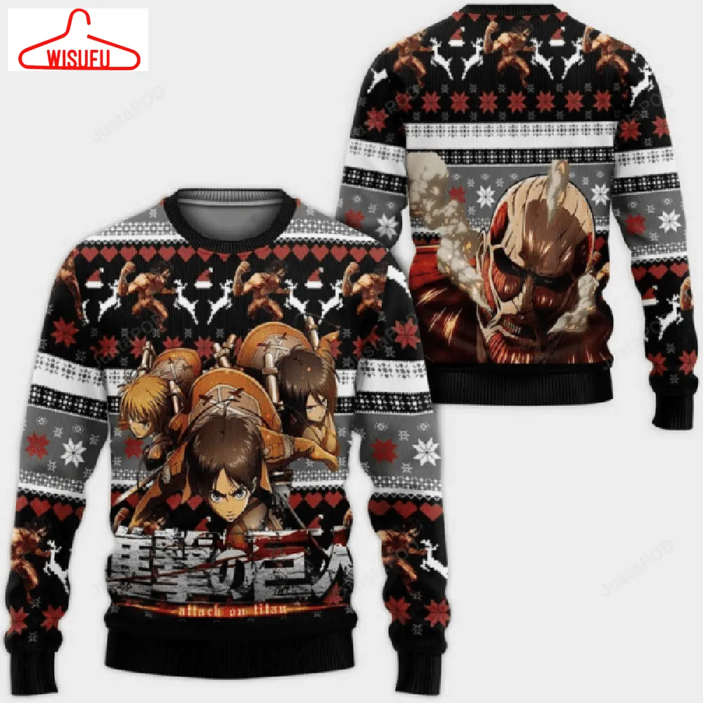 Attack On Titan Anime Aot Squad Ugly Sweater, Attack On Titan Anime Gift Fan Ugly Sweater