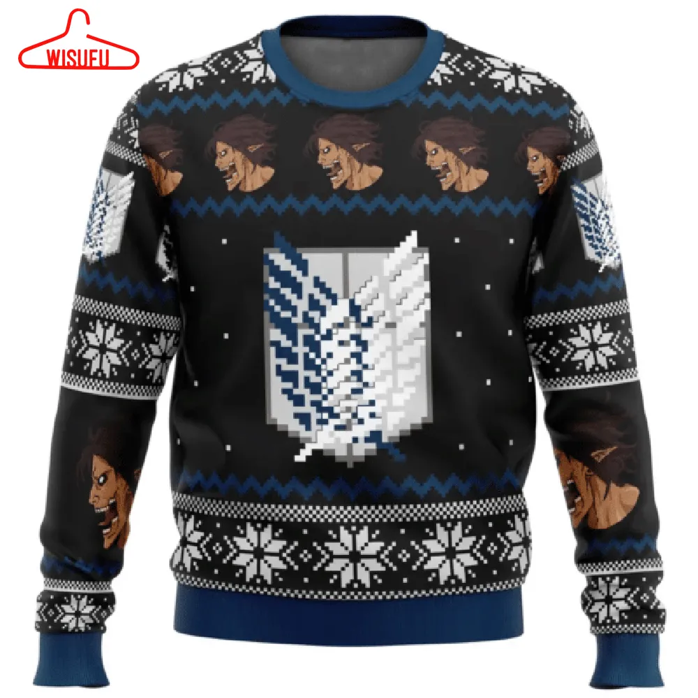 Attack On Titan Anime Citybarks Ugly Sweater Gifts, Attack On Titan Anime Gift Fan Ugly Sweater