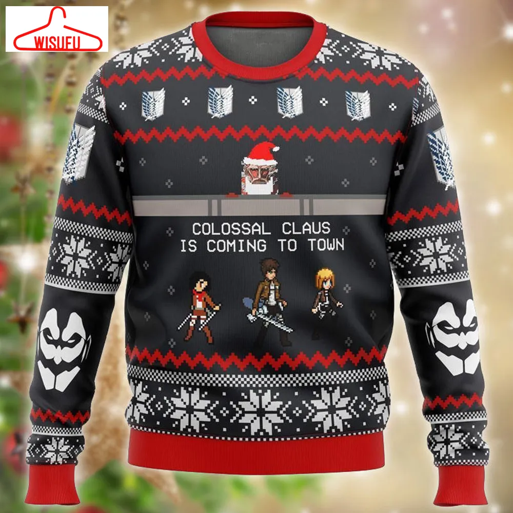 Attack On Titan Colossal Claus Ugly Sweater